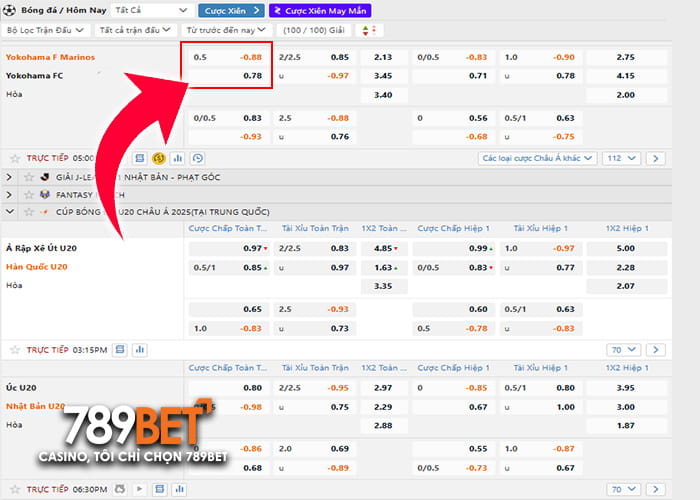 Ví dụ minh họa về kèo chấp 1/2 Ví dụ minh họa về kèo chấp 1/2